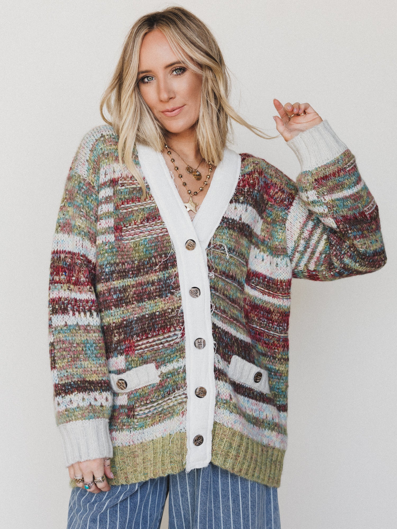 Warm Wishes Cardigan - Olive - Image 6
