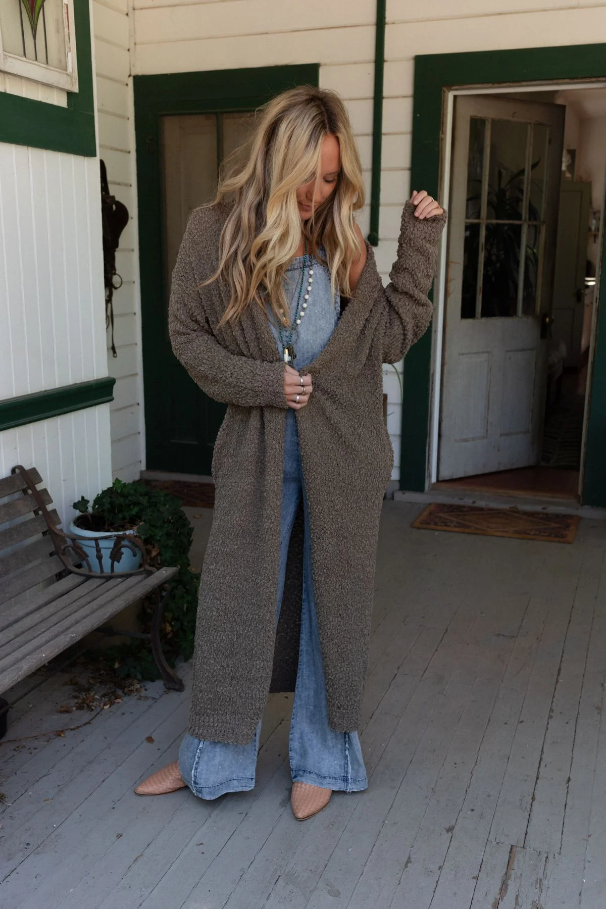 Wednesday Duster Cardigan - Olive - Image 8