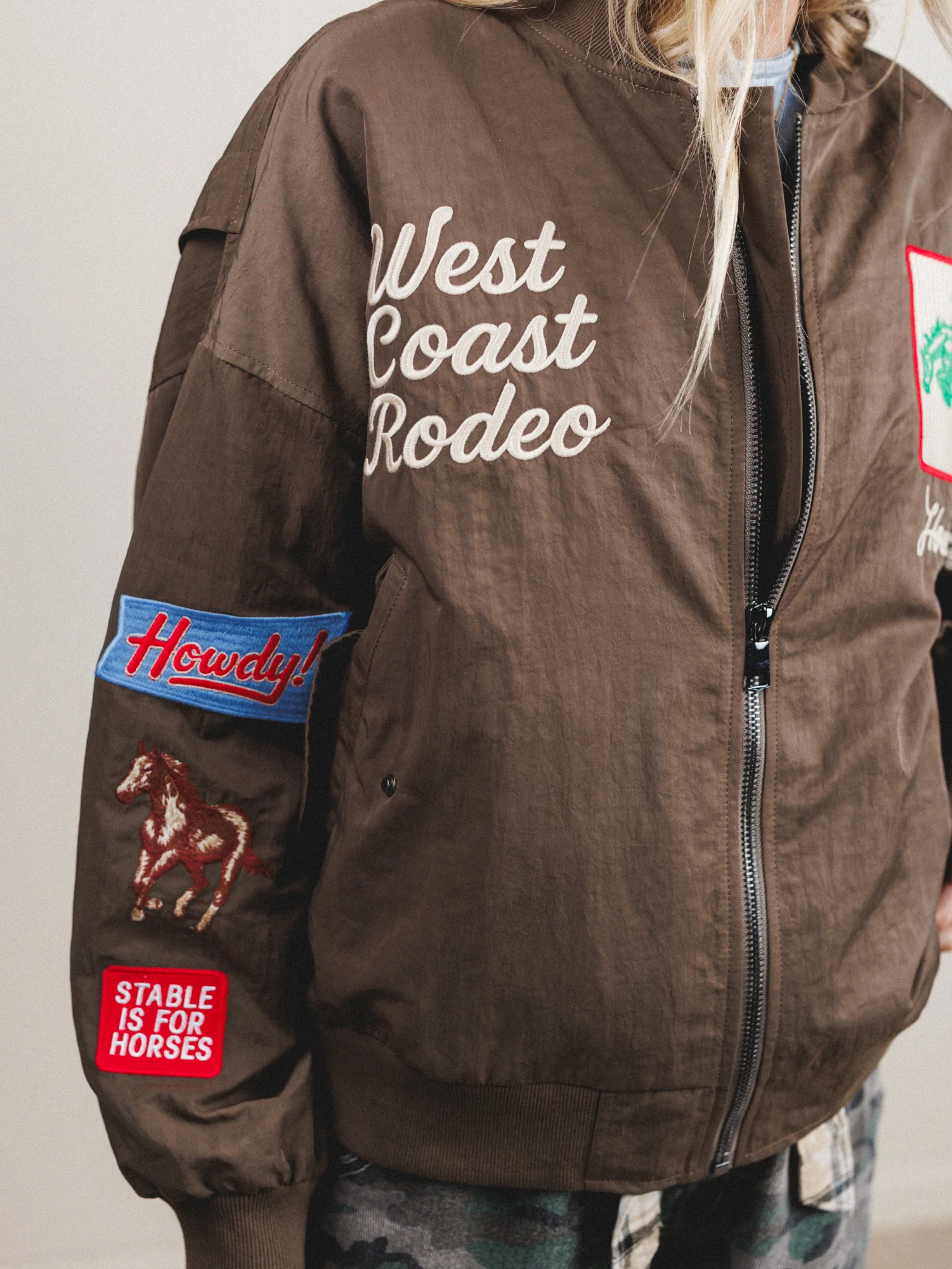 West Coast Rhode Bomber Jacket  - Mocha Mousse - Image 4