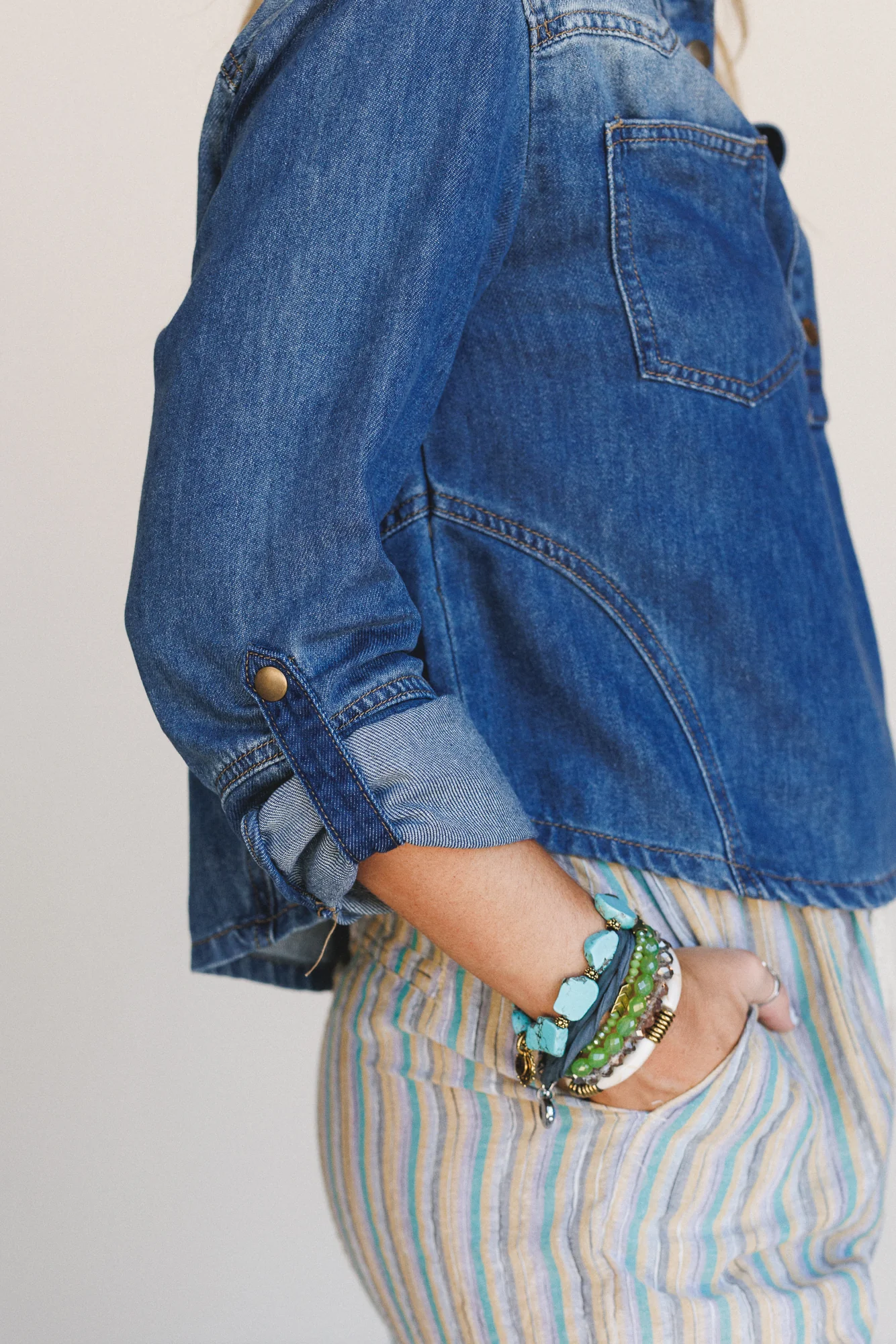 West Of Here Denim Top - Denim - Image 2