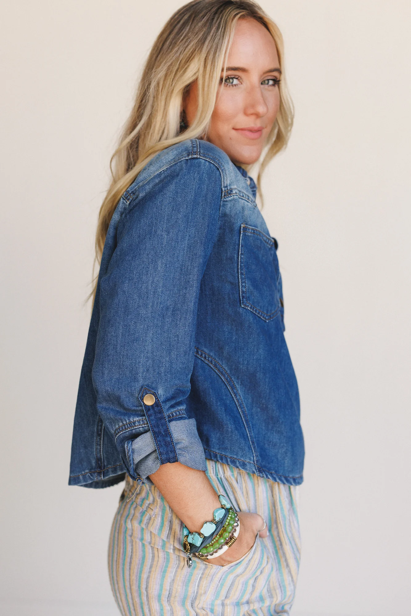 West Of Here Denim Top - Denim - Image 4
