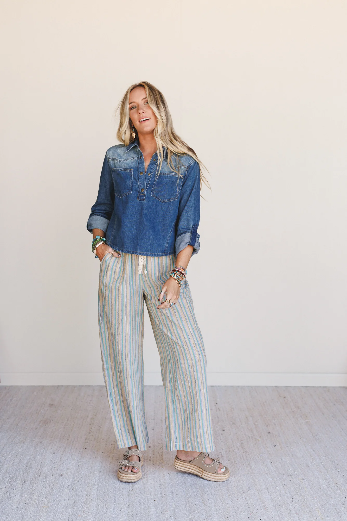 West Of Here Denim Top - Denim - Image 6