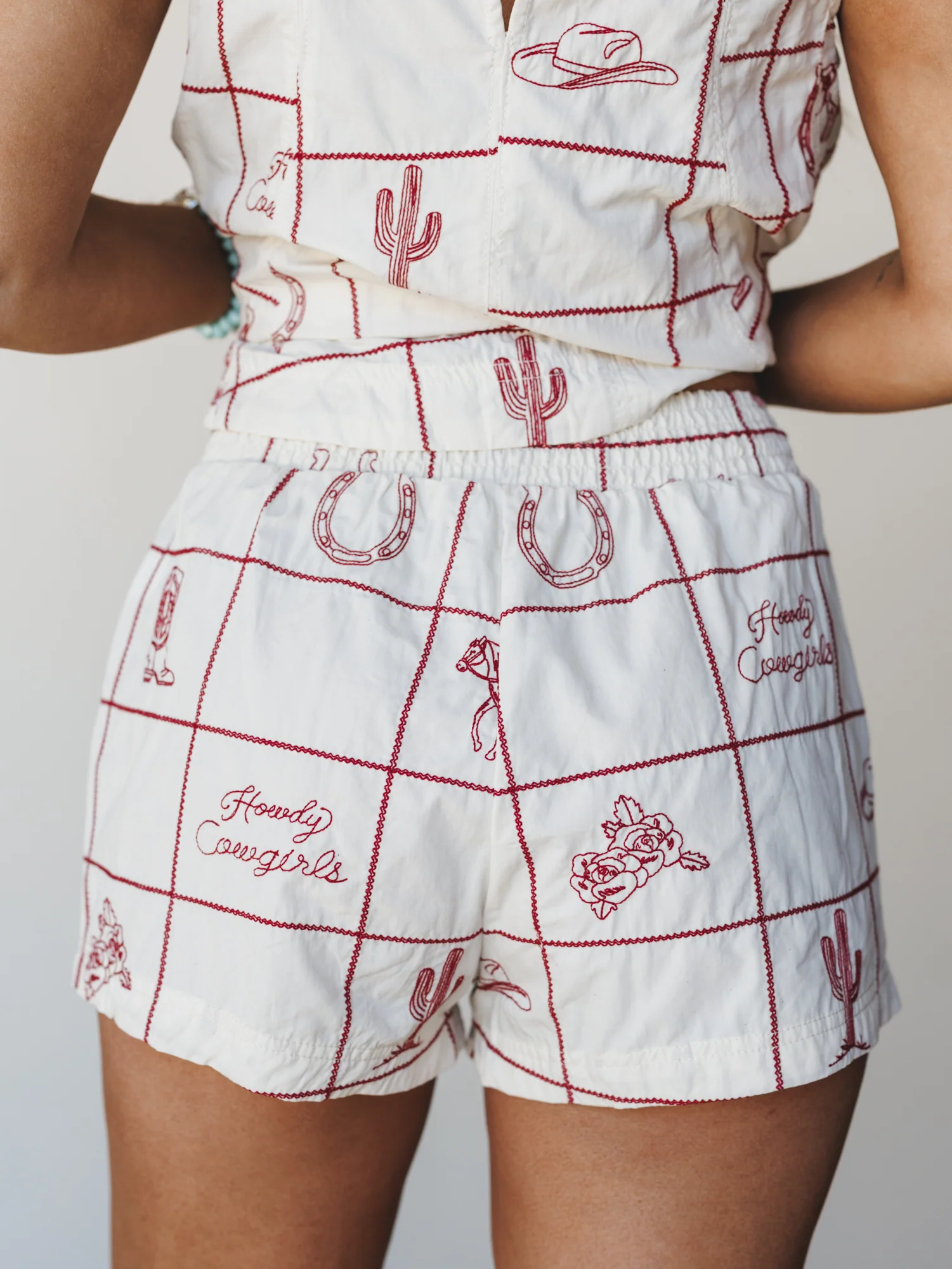 Western Moment Shorts - Cherry Wood Cream - Image 5