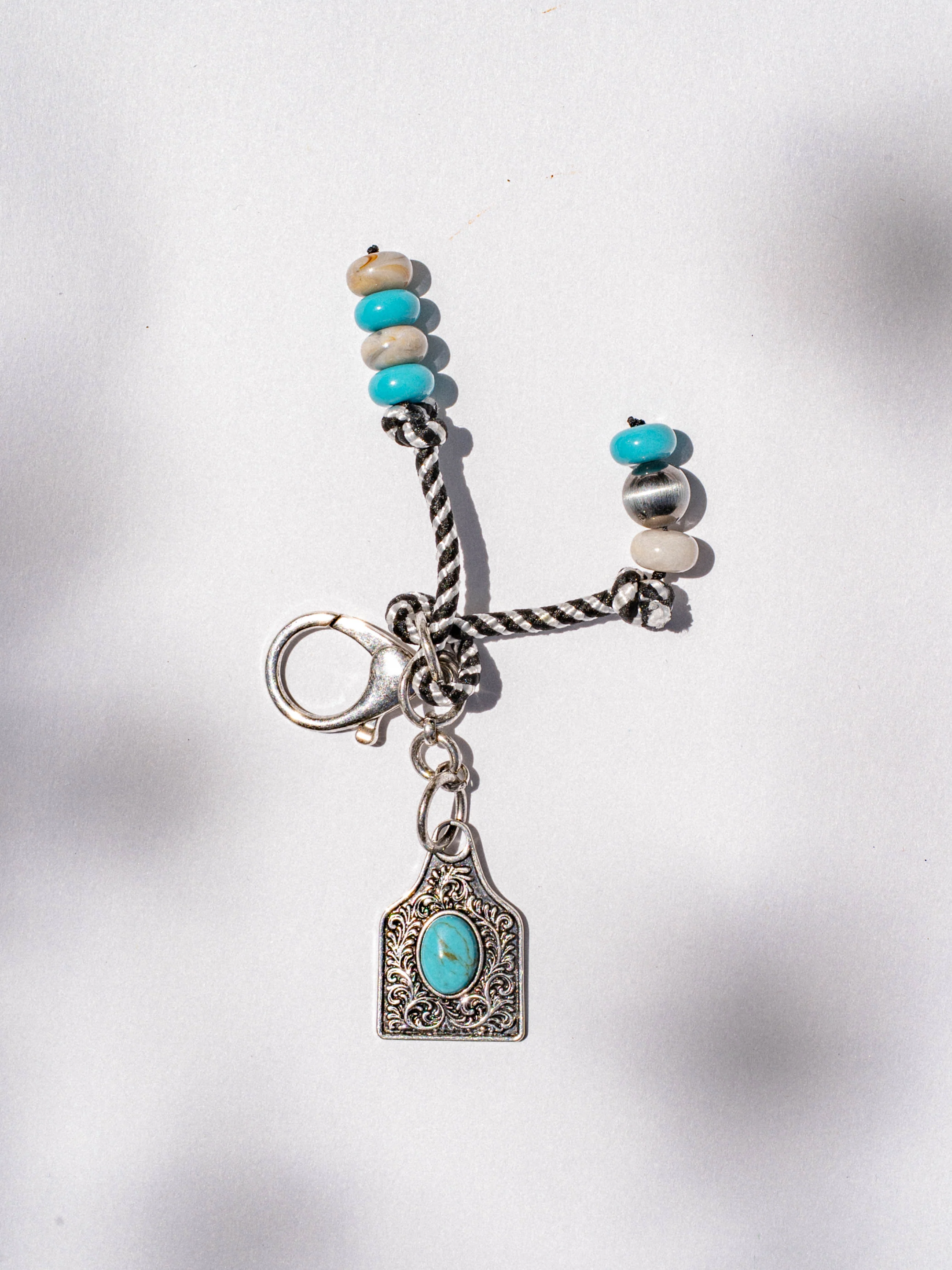 Western Sunrise Bag Charm - Blue Silver - Image 5