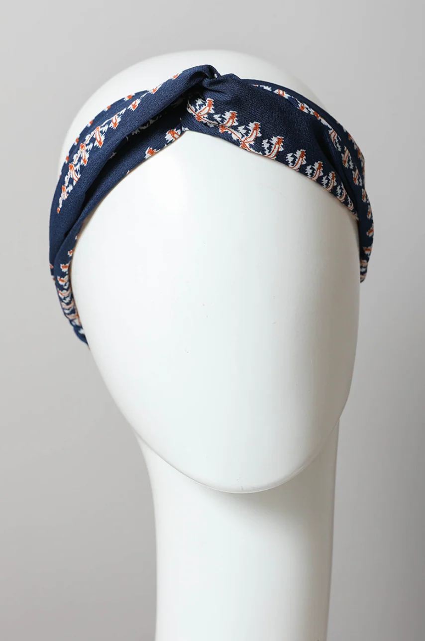 Whats The Stitch Headband - Navy - Image 3
