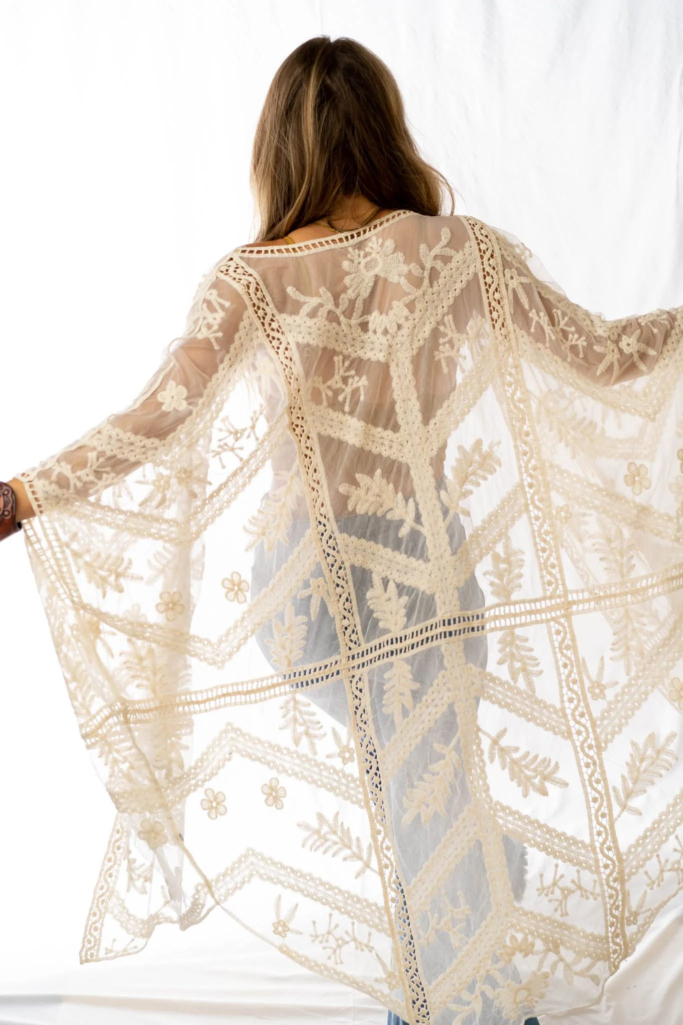 Whimsy + Lace Kimono - Natural - Pre Order - Image 2