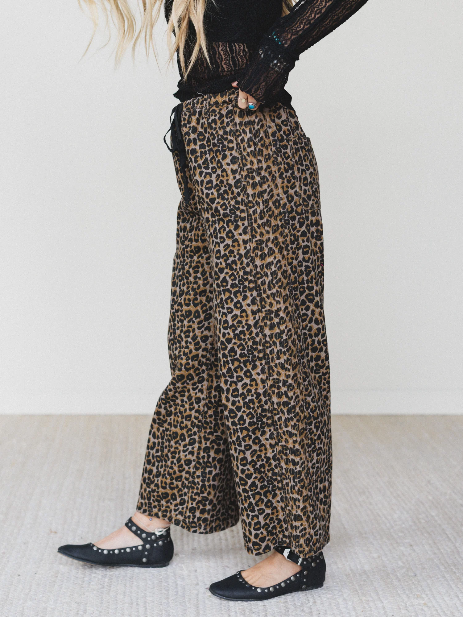 Wild Ease Wide Leg Pants - Leopard - Image 2