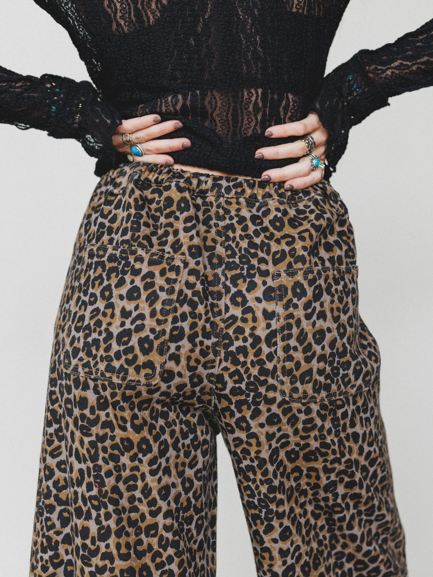 Wild Ease Wide Leg Pants - Leopard - Image 6
