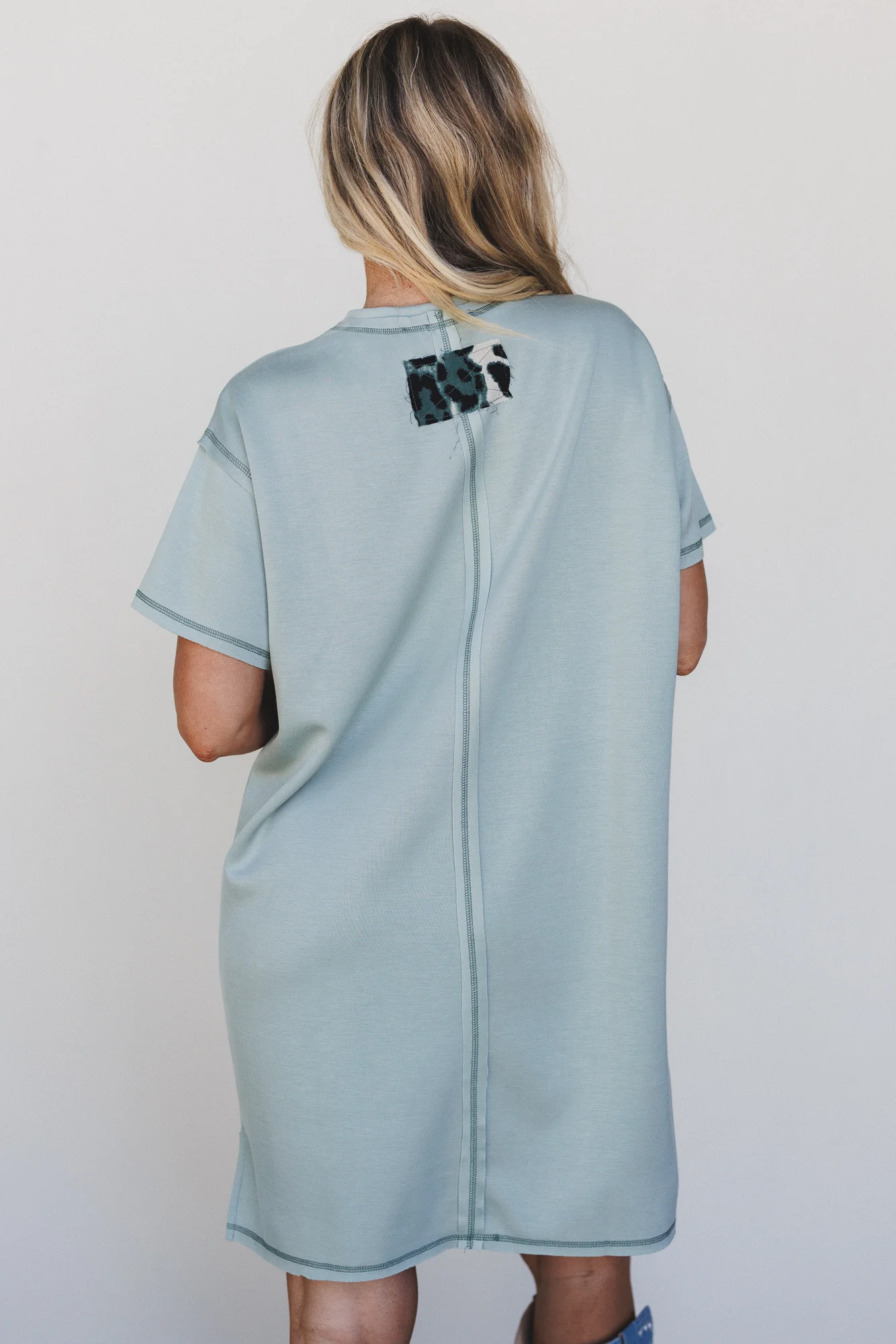 Wild Peace Tee Dress - Sage - Image 4
