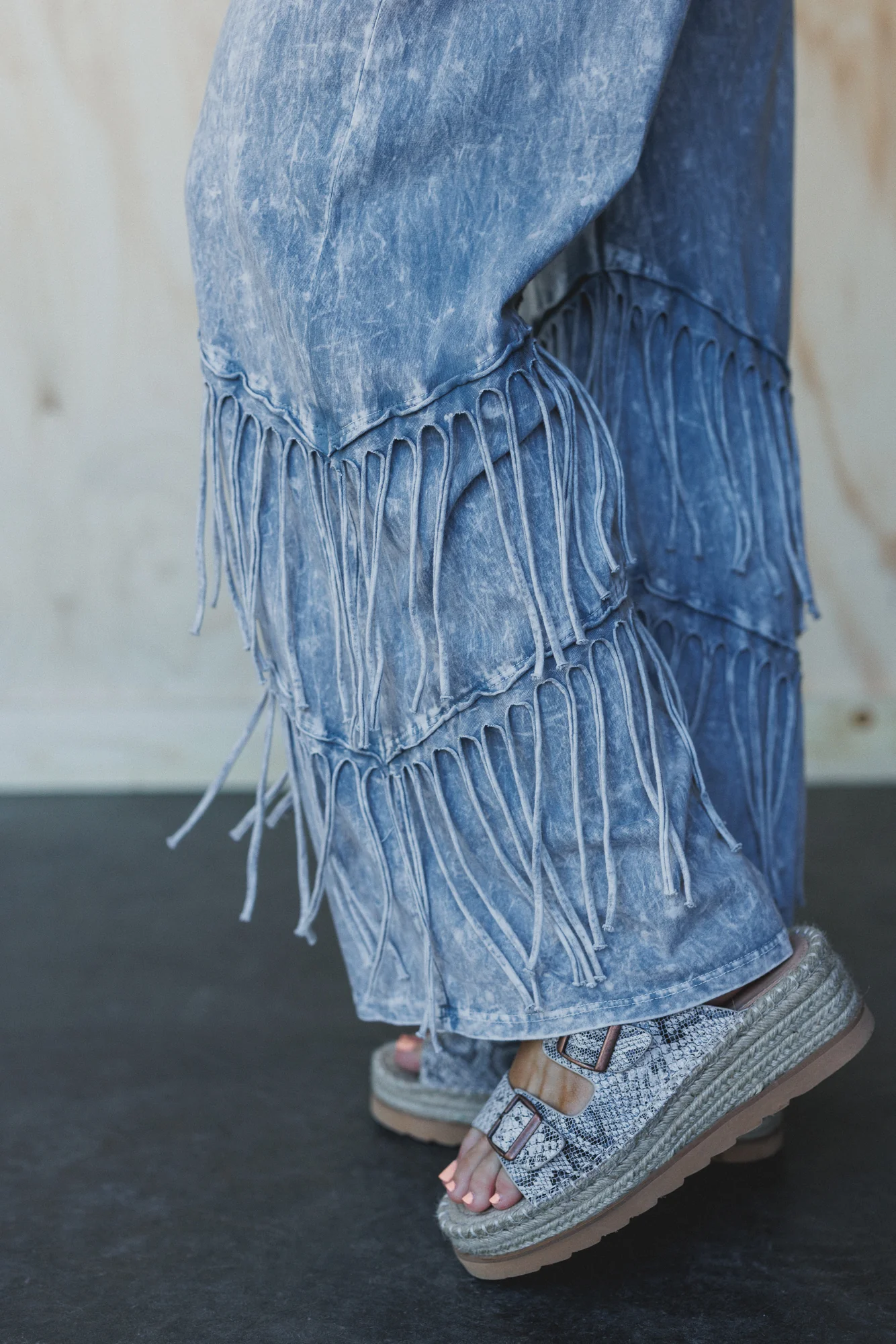Wild Route Fringe Pants - Grey - Image 2