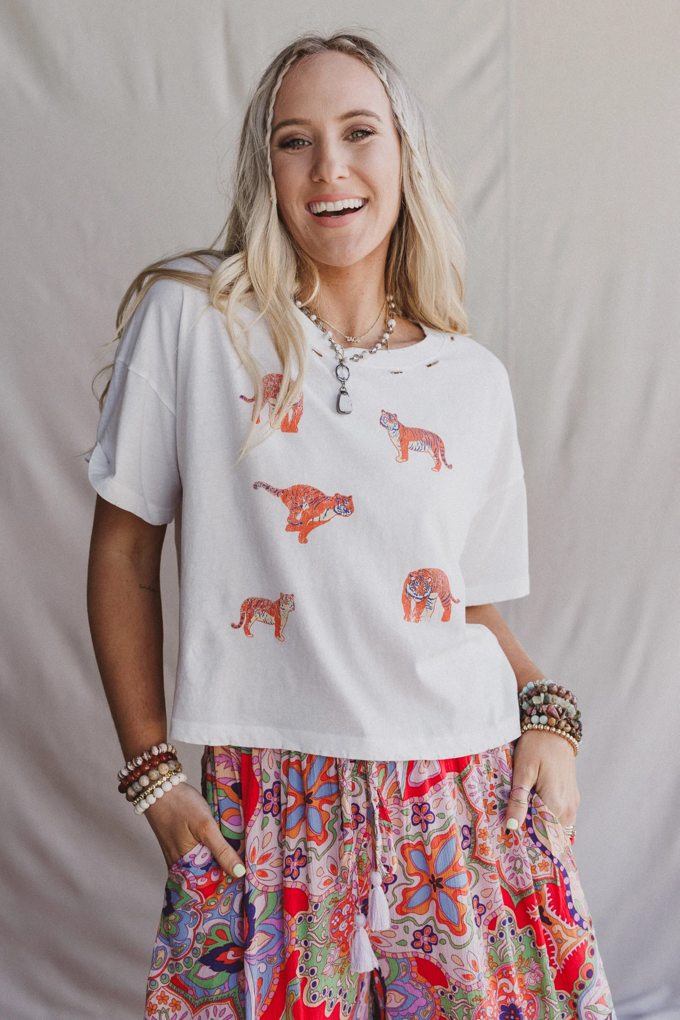 Wild Tracks Graphic Tee - Ivory - Image 2
