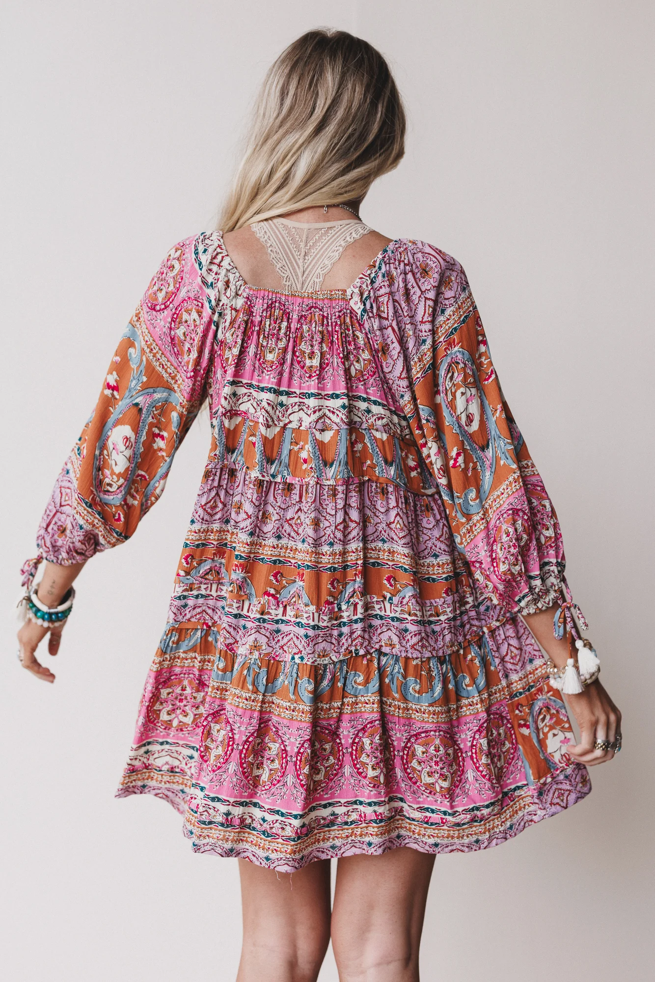 Wildflower Whimsy Paisley Print Dress - Pink Multi - Image 5
