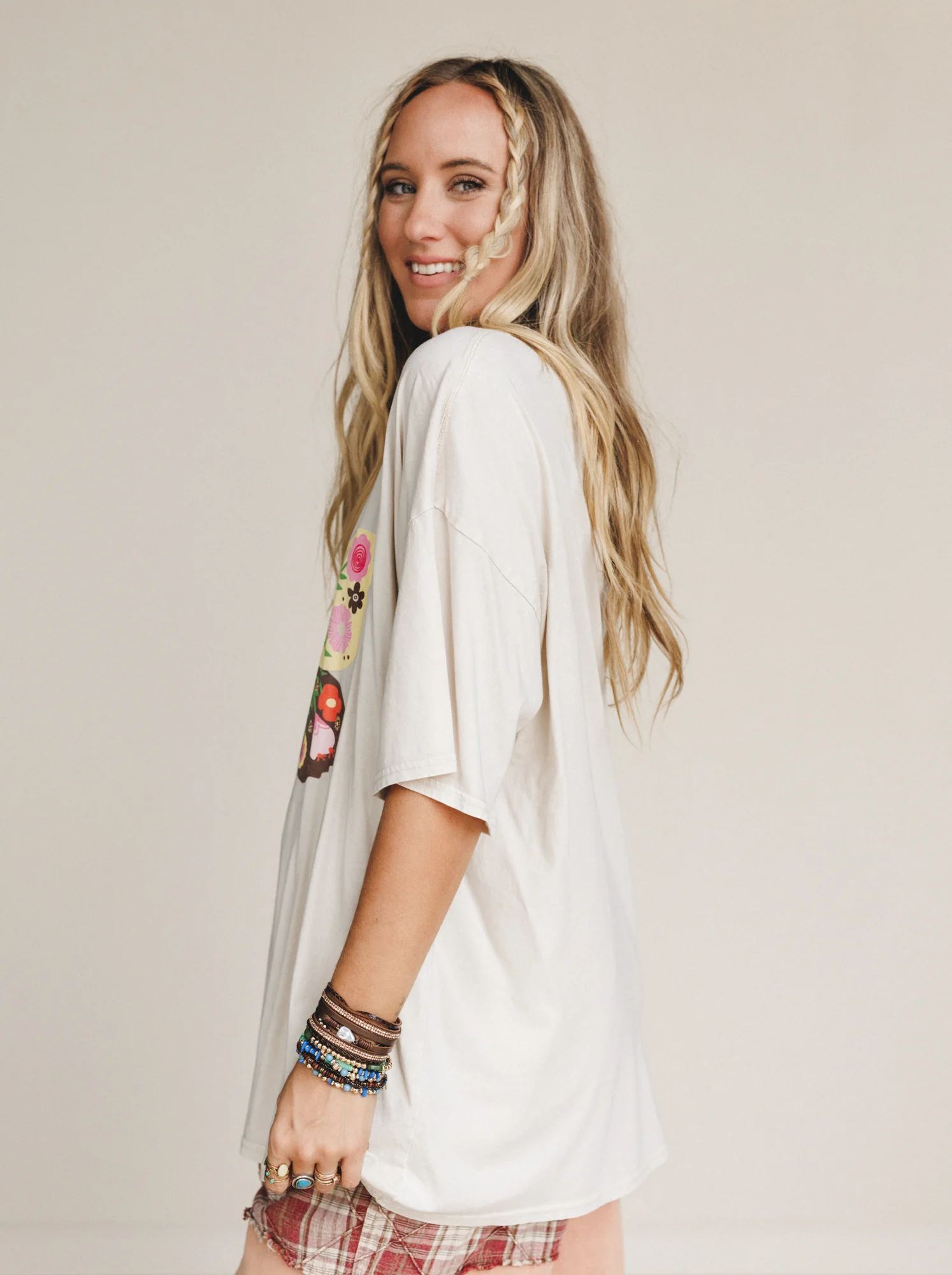 Winged Bloom Top - Beige - Image 4
