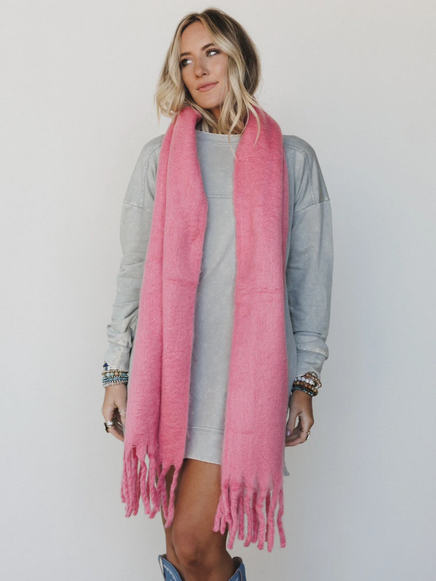 Winter Trails Scarf - Rose - Image 2
