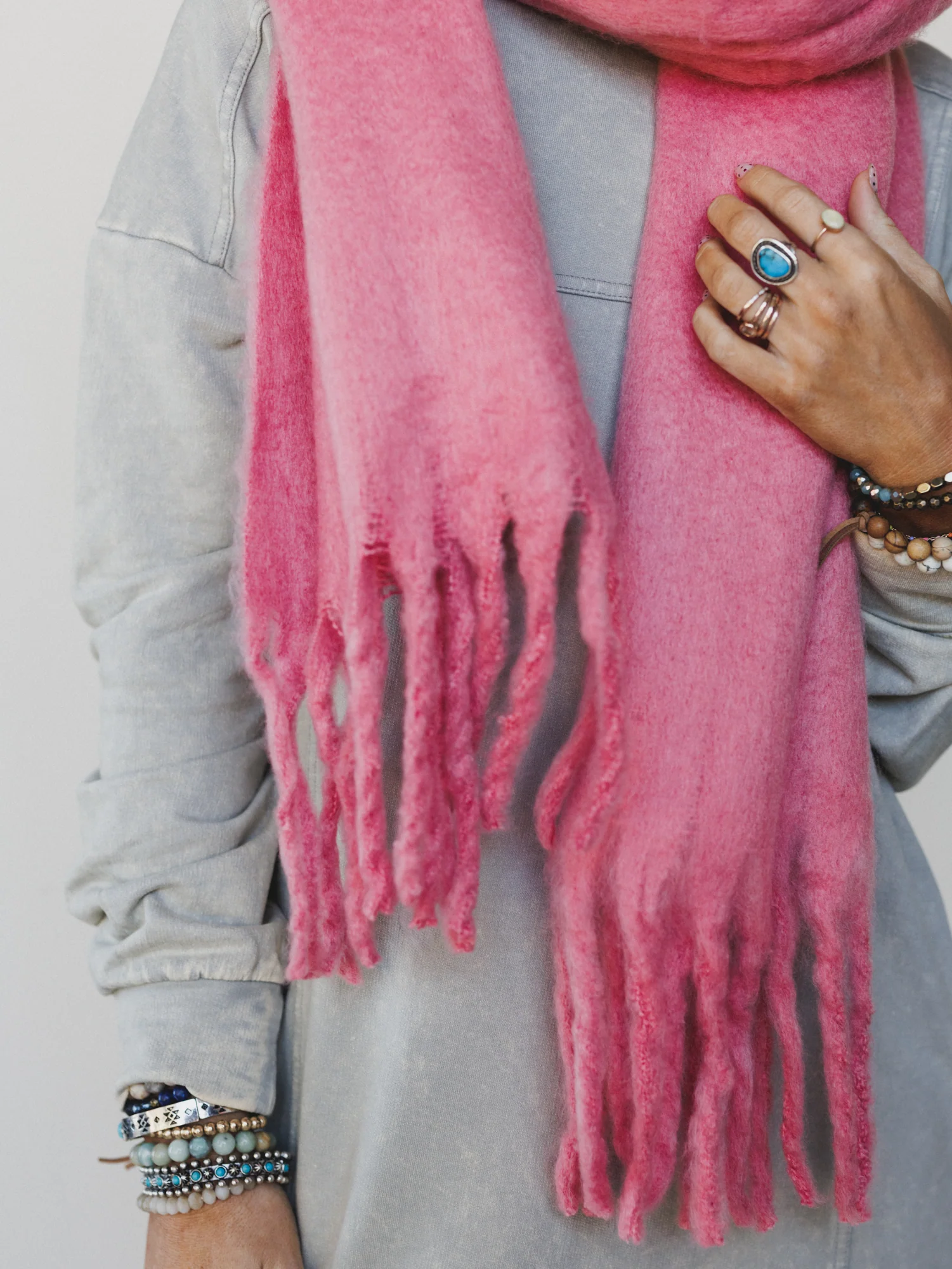 Winter Trails Scarf - Rose - Image 3