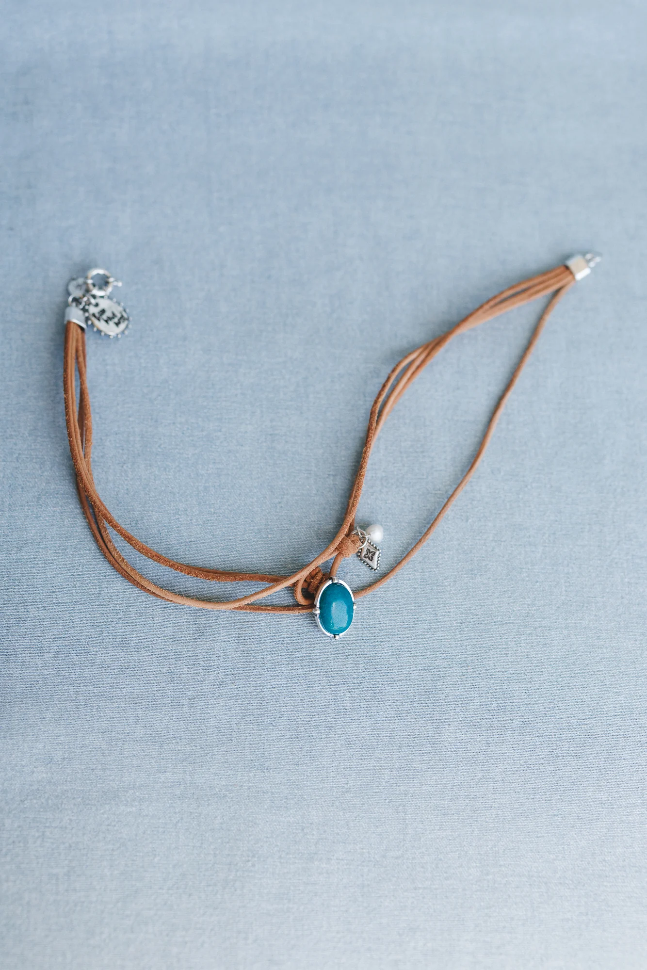 Wish Out Loud Choker Necklace - Turquoise - Image 3