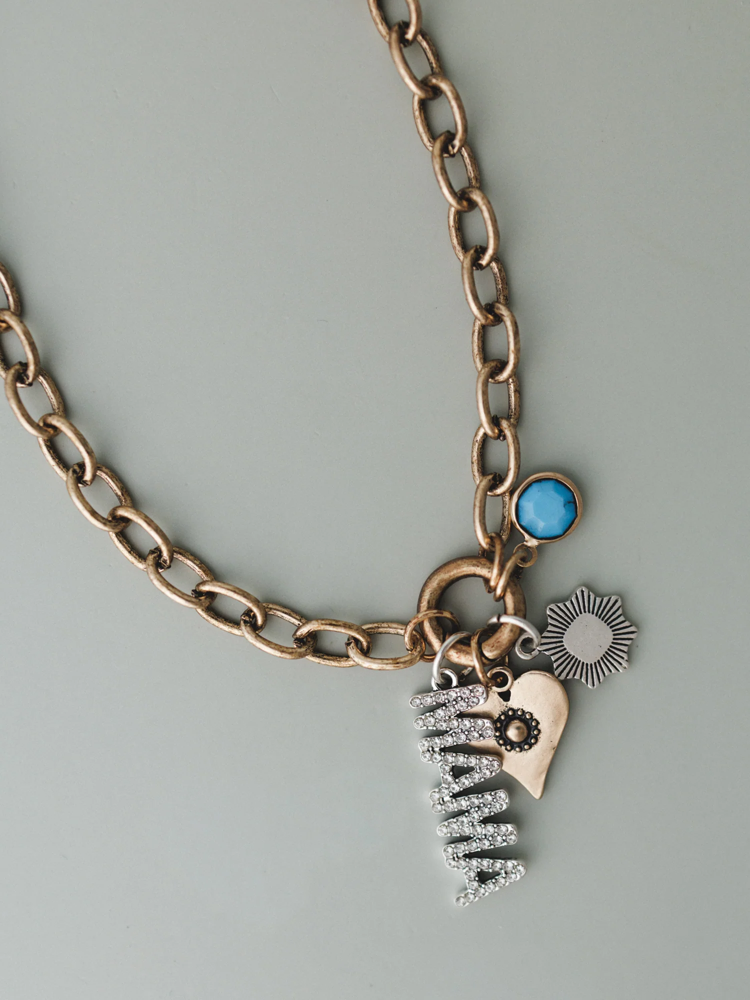 With Love Mama Charm Necklace - Mixed Metal - Pre Order