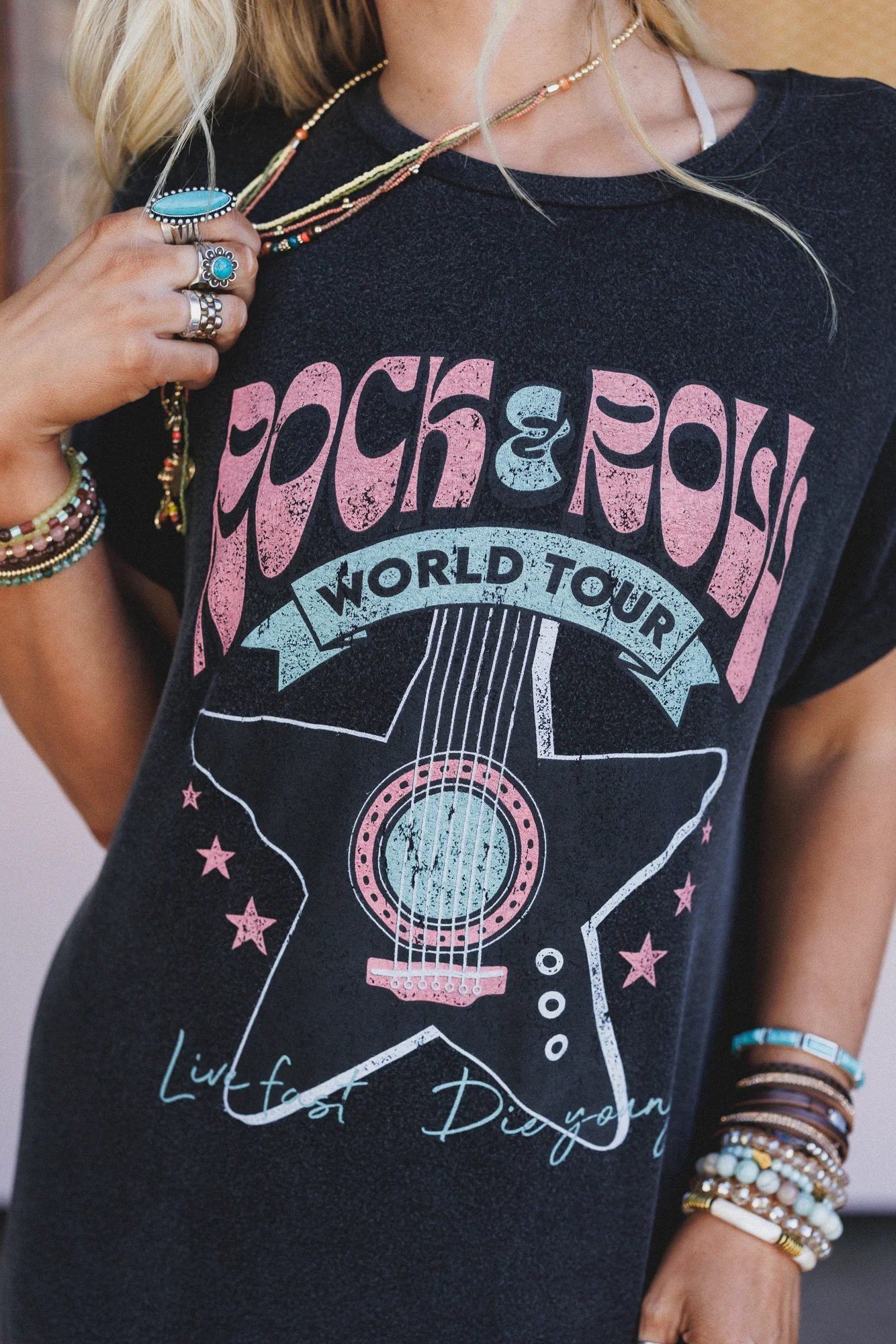 World Tour Tee Dress - Black - Image 3