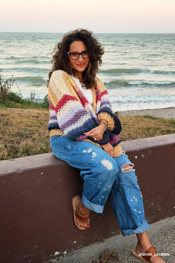 Wrapped up in Color Knit Cardigan - Neutral - Image 5
