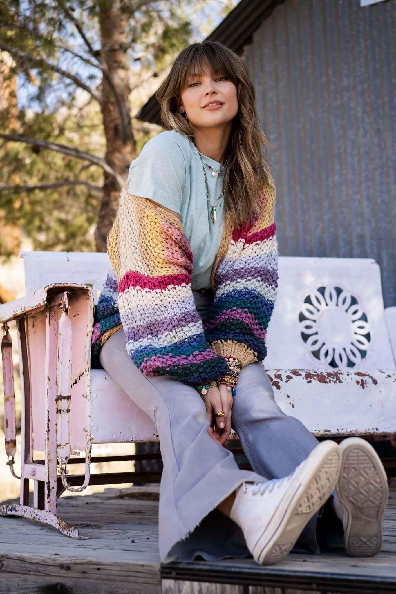 Wrapped up in Color Knit Cardigan - Neutral - Image 8