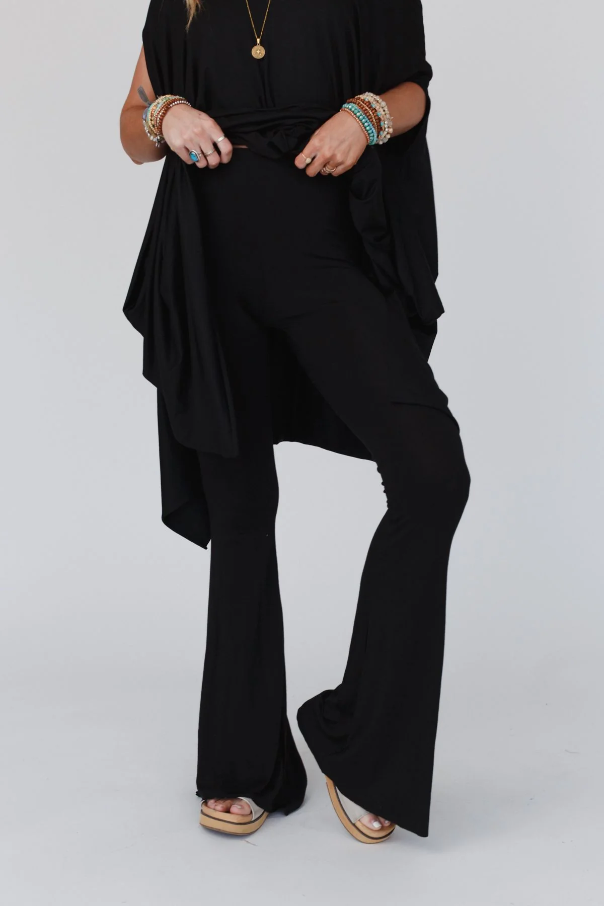 Wren Tunic and Cher Flare Set - Black - Image 3