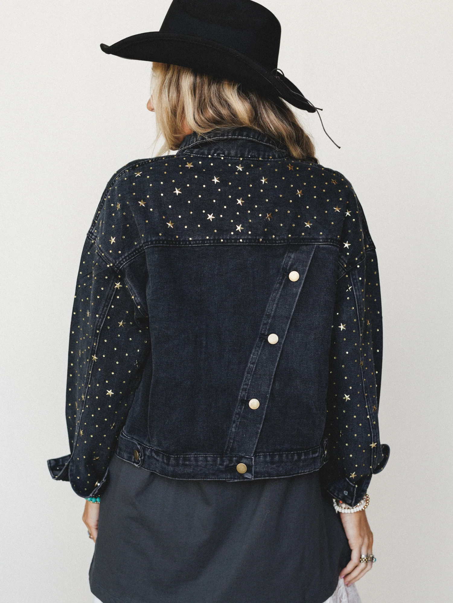 Written In The Stars Denim Jacket - Black - Image 6