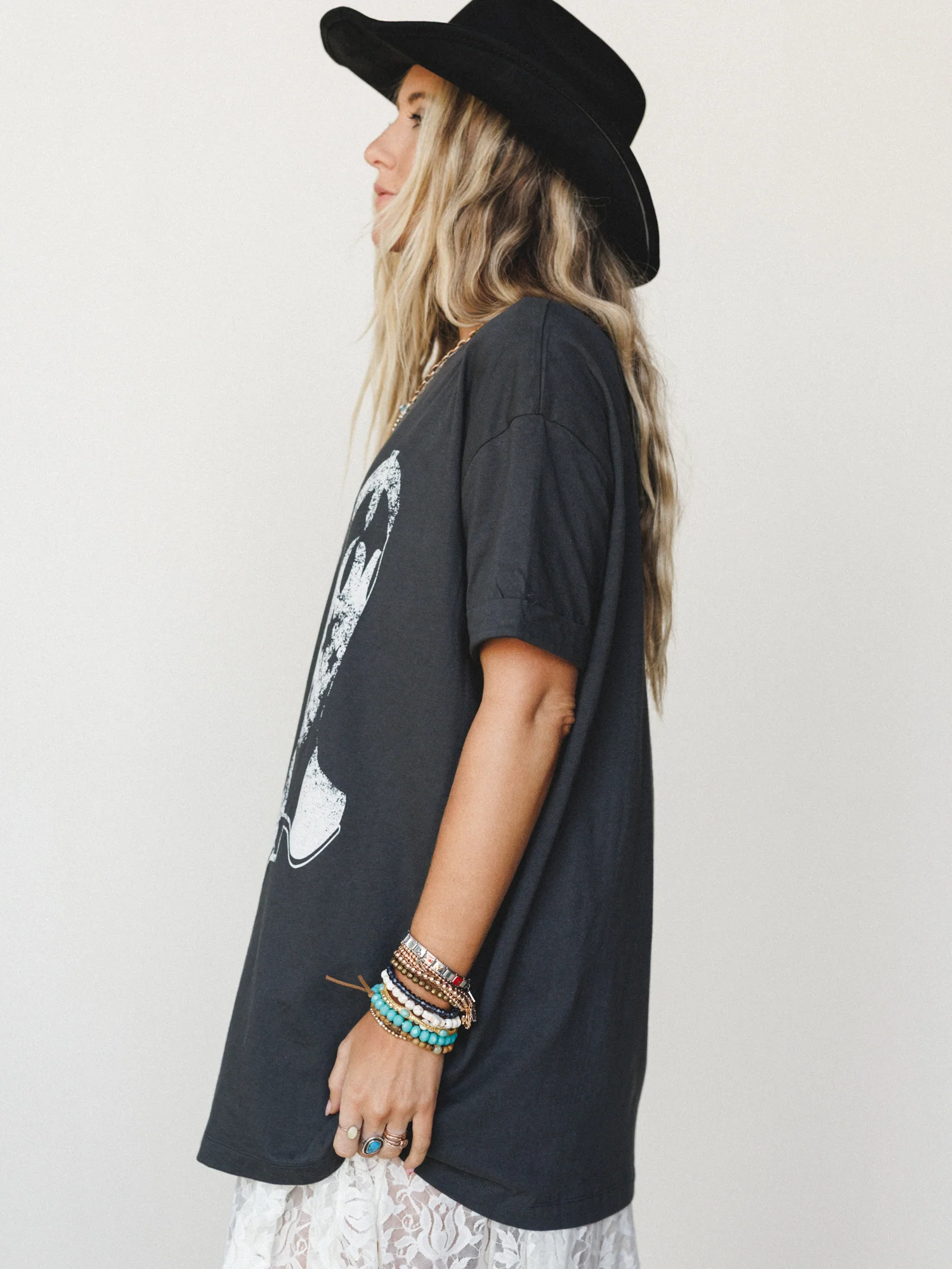 Yall Cowboy Boots Graphic Tee - Charcoal - Image 5