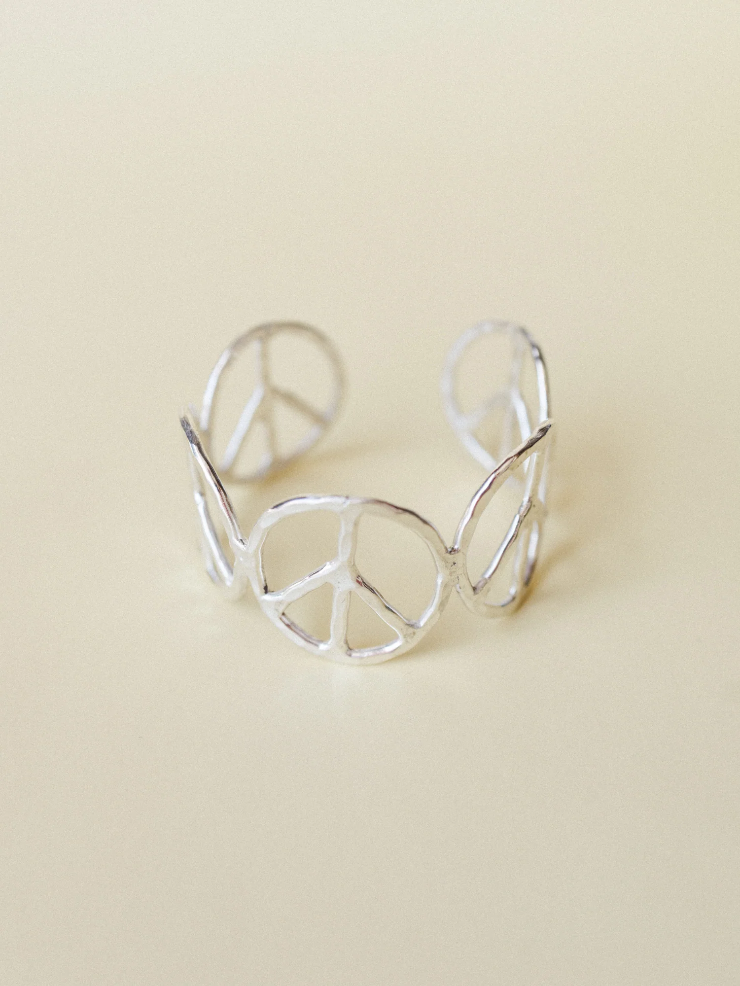 Ziggy Peace Sign Bracelet - Silver - Image 3