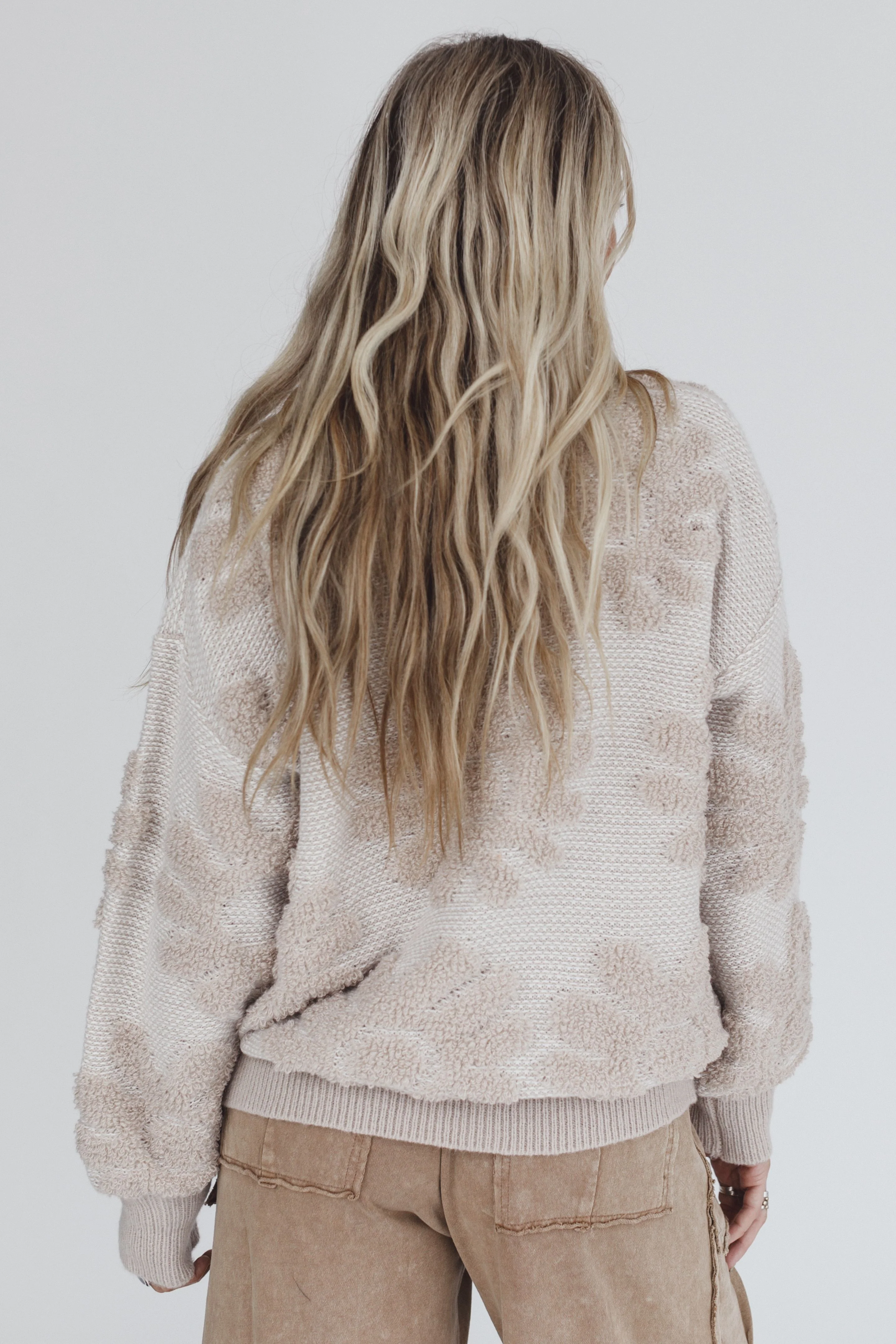 Zinnia Textured Flower Top - Beige - Image 6