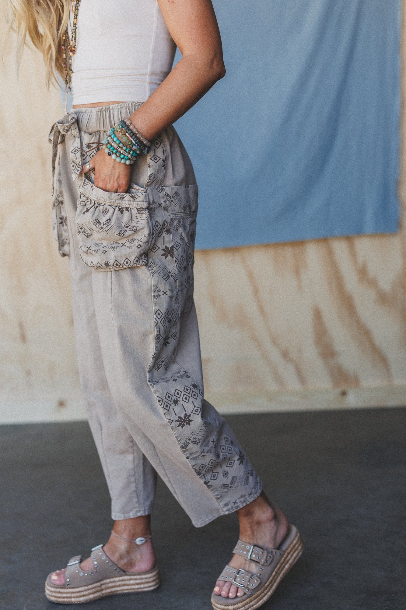 Zyana Wide Leg Pants - Mocha - Image 3
