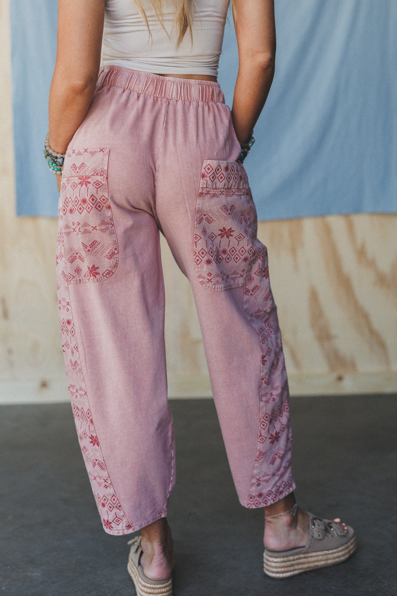 Zyana Wide Leg Pants - Rose - Image 6